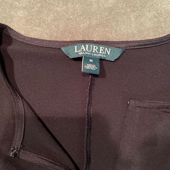 #316  RALPH LAUREN Black Pullover Blouse - Picture 11 of 11